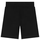 Boys Black Logo Shorts, 1, hi-res