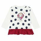 Girls White & Navy Leggings Set, 1, hi-res