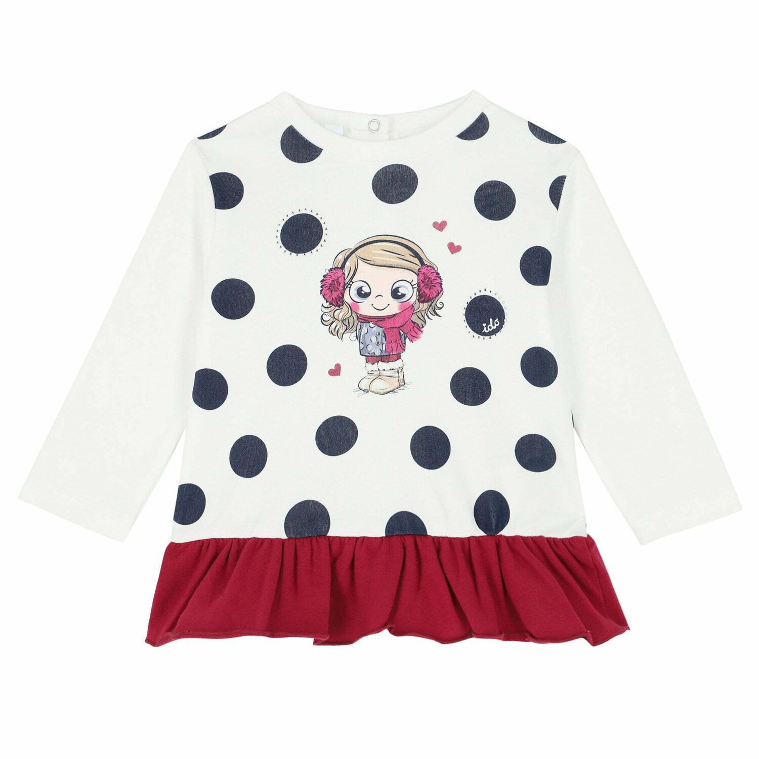 Girls White & Navy Leggings Set, 1, hi-res