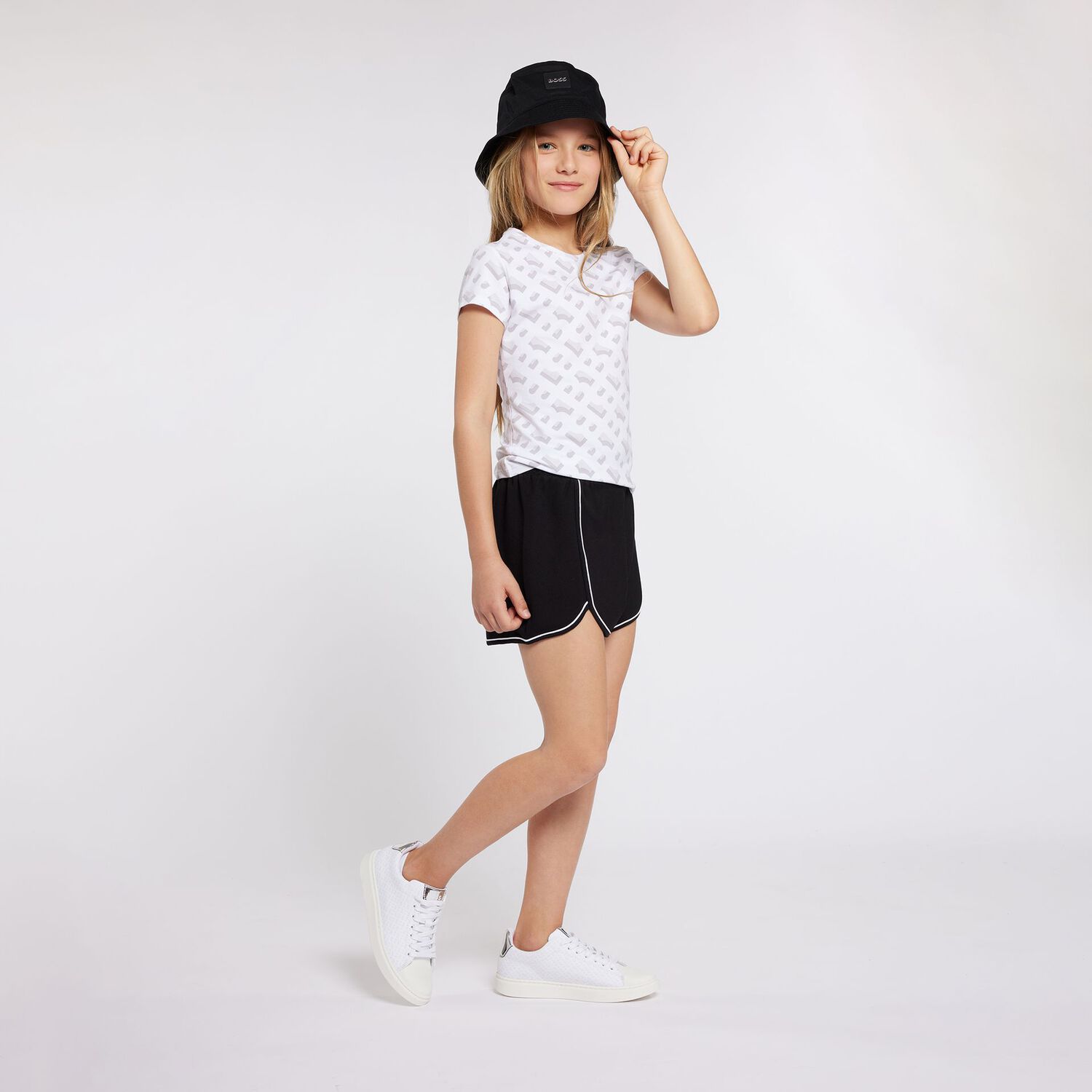 Girls White Logo T-Shirt, 2, hi-res