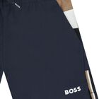 Younger Boys Mini Me Navy Blue Logo Swim , 1, hi-res