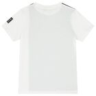 Boys White & Black Logo T-Shirt, 1, hi-res