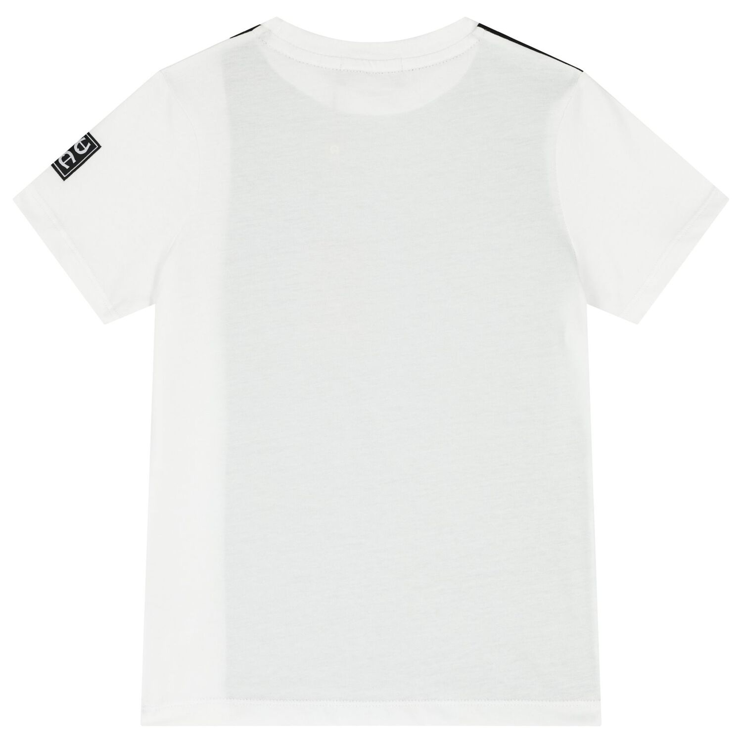 Boys White & Black Logo T-Shirt, 1, hi-res