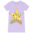 Girls Purple Star Dress, 1, hi-res