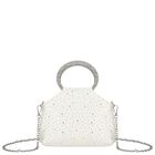 Girls Ivory Rhinestone Embellished Handbag ( 23cm ), 1, hi-res