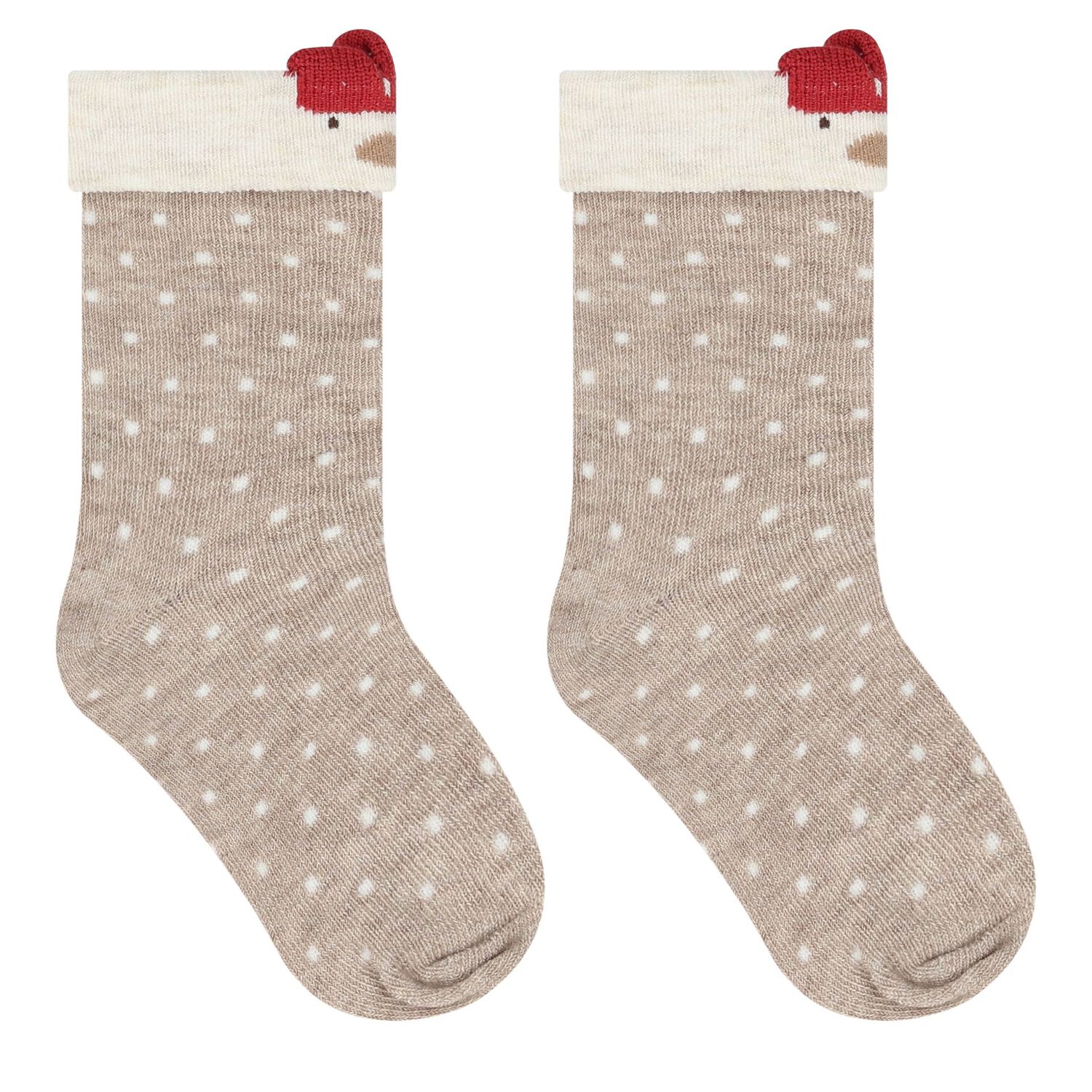 Baby Girls Red & Ivory Socks ( 4-Pack ), 3, hi-res image number null