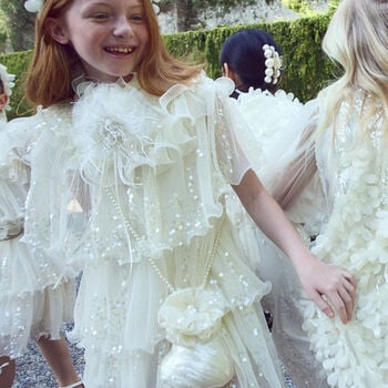 Girls Pearlescent Heart Shaped Handbag