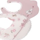 Baby Girls Ivory & Gold Bibs ( 2-Pack ), 1, hi-res