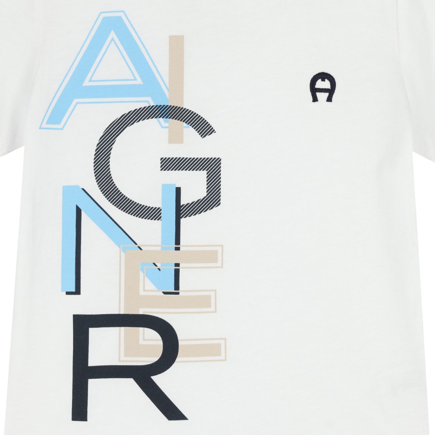 Younger Boys White Logo T-Shirt, 1, hi-res