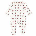Baby White Printed Babygrow, 1, hi-res
