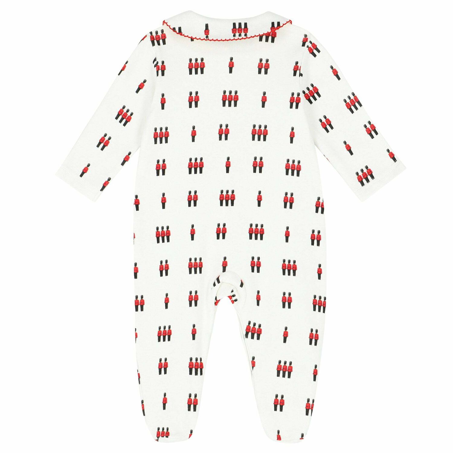 Baby White Printed Babygrow, 1, hi-res