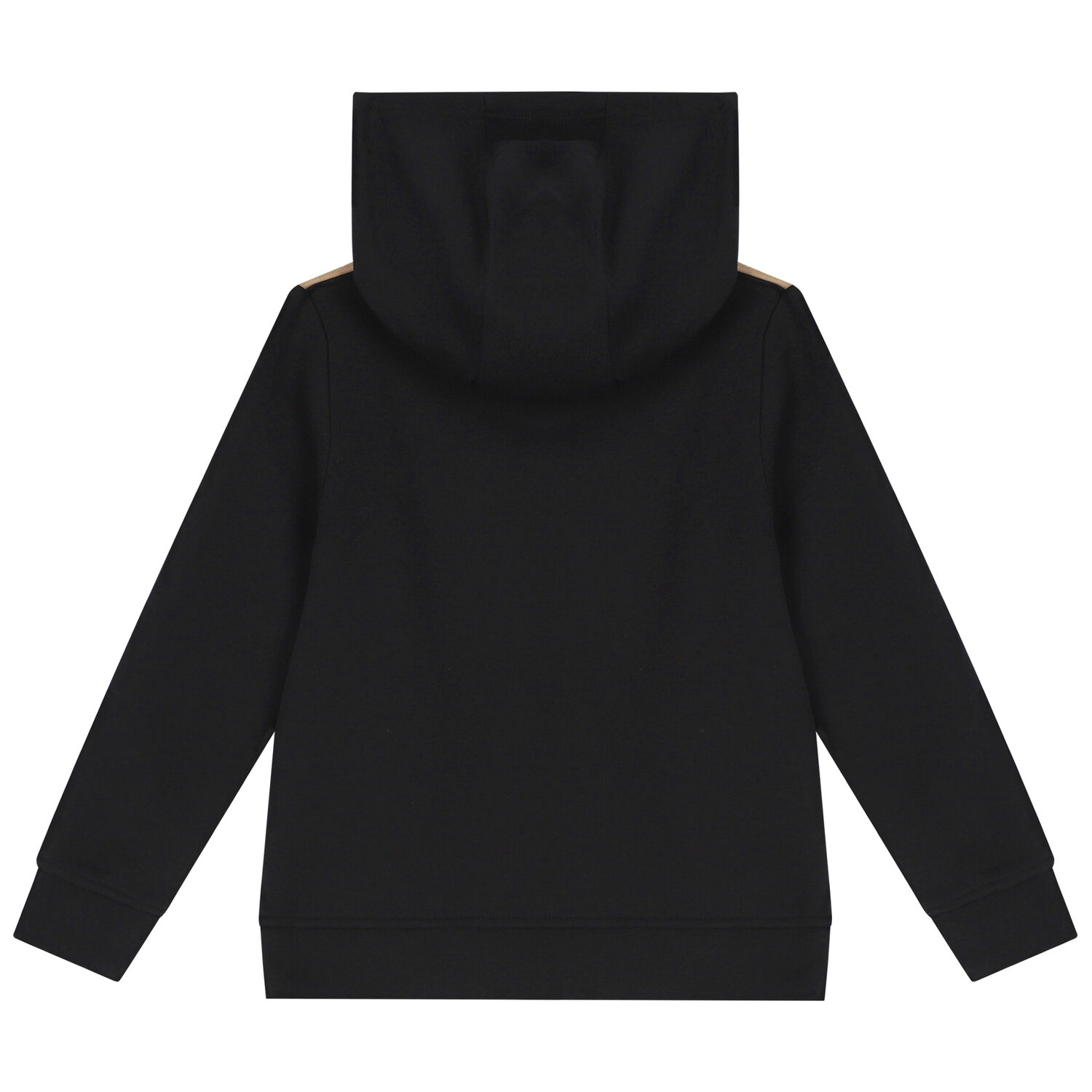 Boys Black Logo Hooded Top, 1, hi-res
