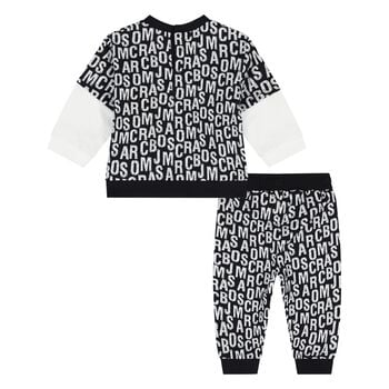Younger Boys Black Logo Tracksuit