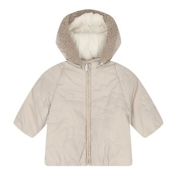 Baby Boys Beige & Ivory Reversible Coat