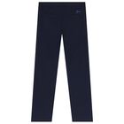 Boys Navy Blue Trousers, 1, hi-res