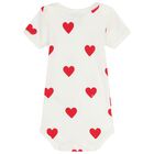 Baby Girls Ivory Hearts Bodysuit ( 3-Pack ), 1, hi-res