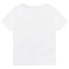Boys White Logo T-Shirt, 1, hi-res