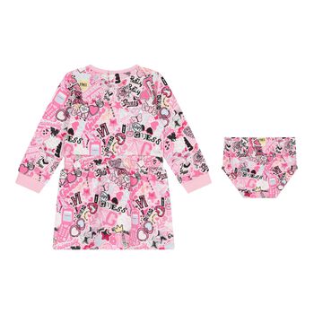 Baby Girls Pink Logo Dress Set