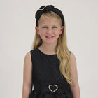 Girls Black Embellished Velvet Headband, 1, hi-res