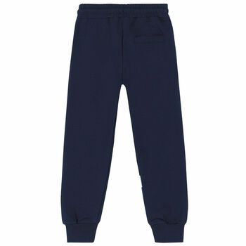 Boys Navy Logo Joggers