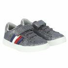 Girls Silver Logo Trainers, 1, hi-res