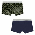 Boys Navy & Black Boxer Shorts ( 2-Pack ), 1, hi-res