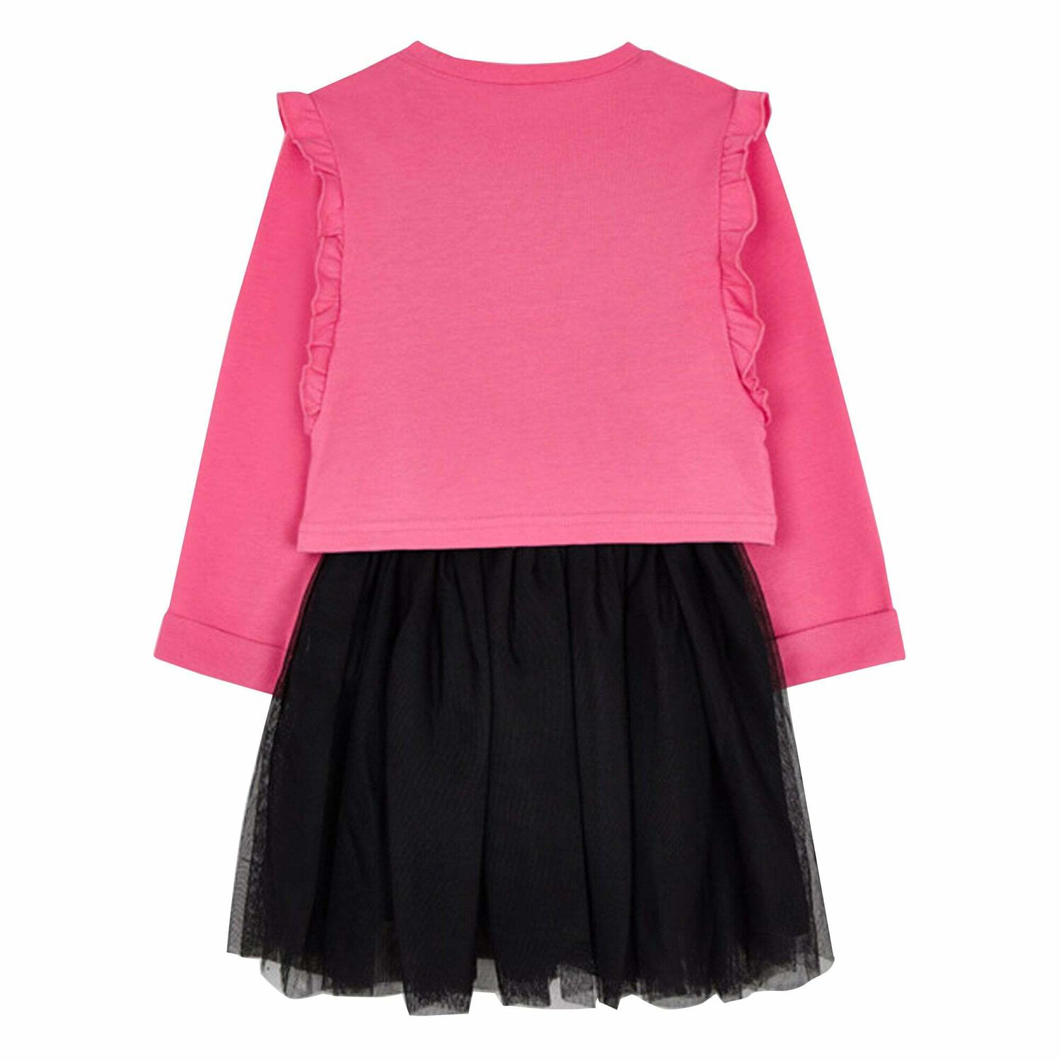 Girls Pink & Black Dress Set, 1, hi-res