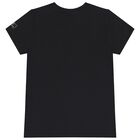 Boys Black Logo T-Shirt, 1, hi-res