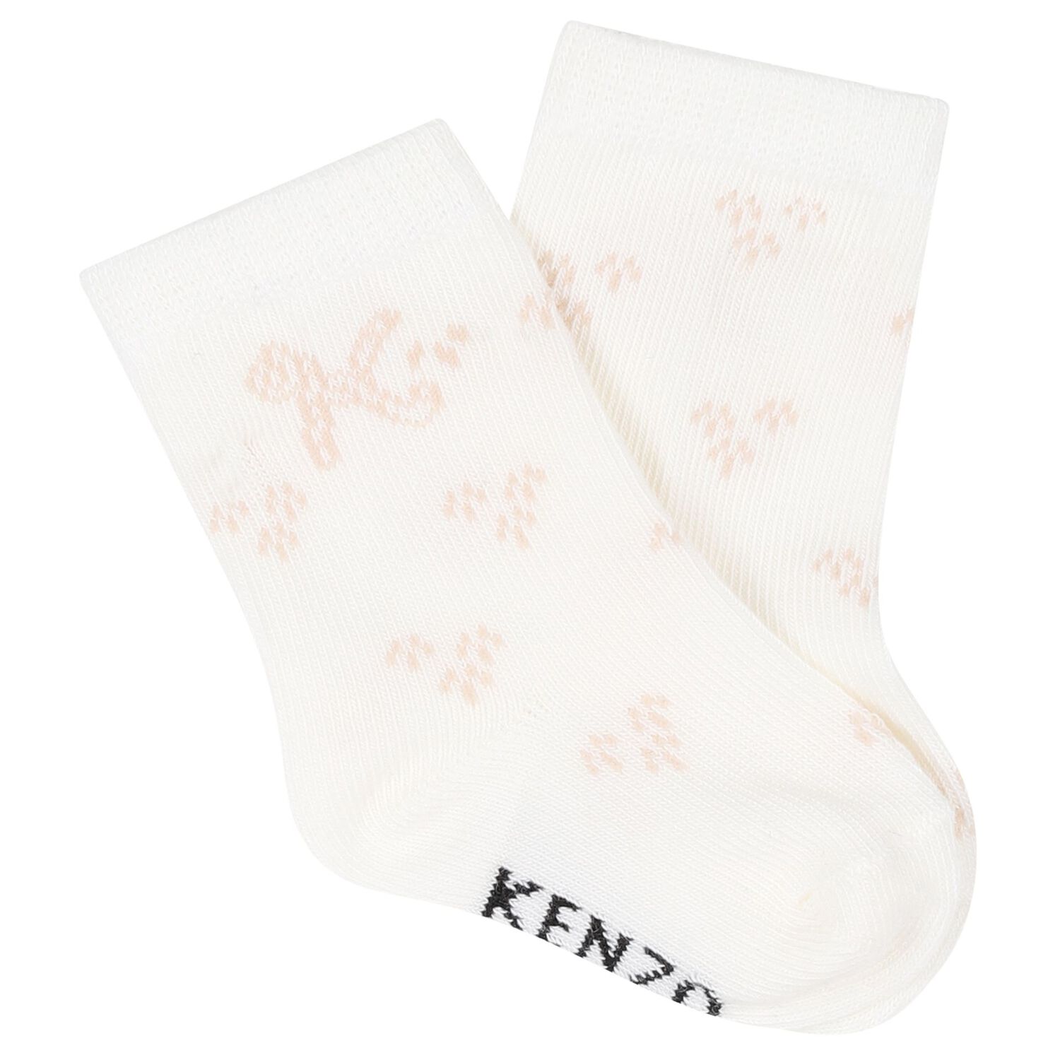 White & Ivory Tiger Logo Socks ( 2 Pack ), 2, hi-res