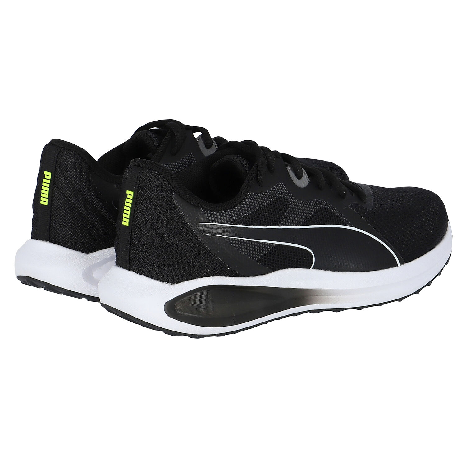 Boys Black Twitch Runner Trainers, 1, hi-res