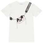 Girls White Logo Dress, 2, hi-res