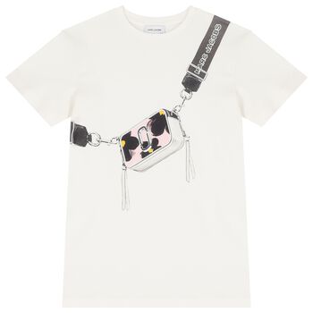 Girls White Logo Dress