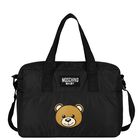 Black Teddy Bear Logo Baby Changing Bag, 2, hi-res
