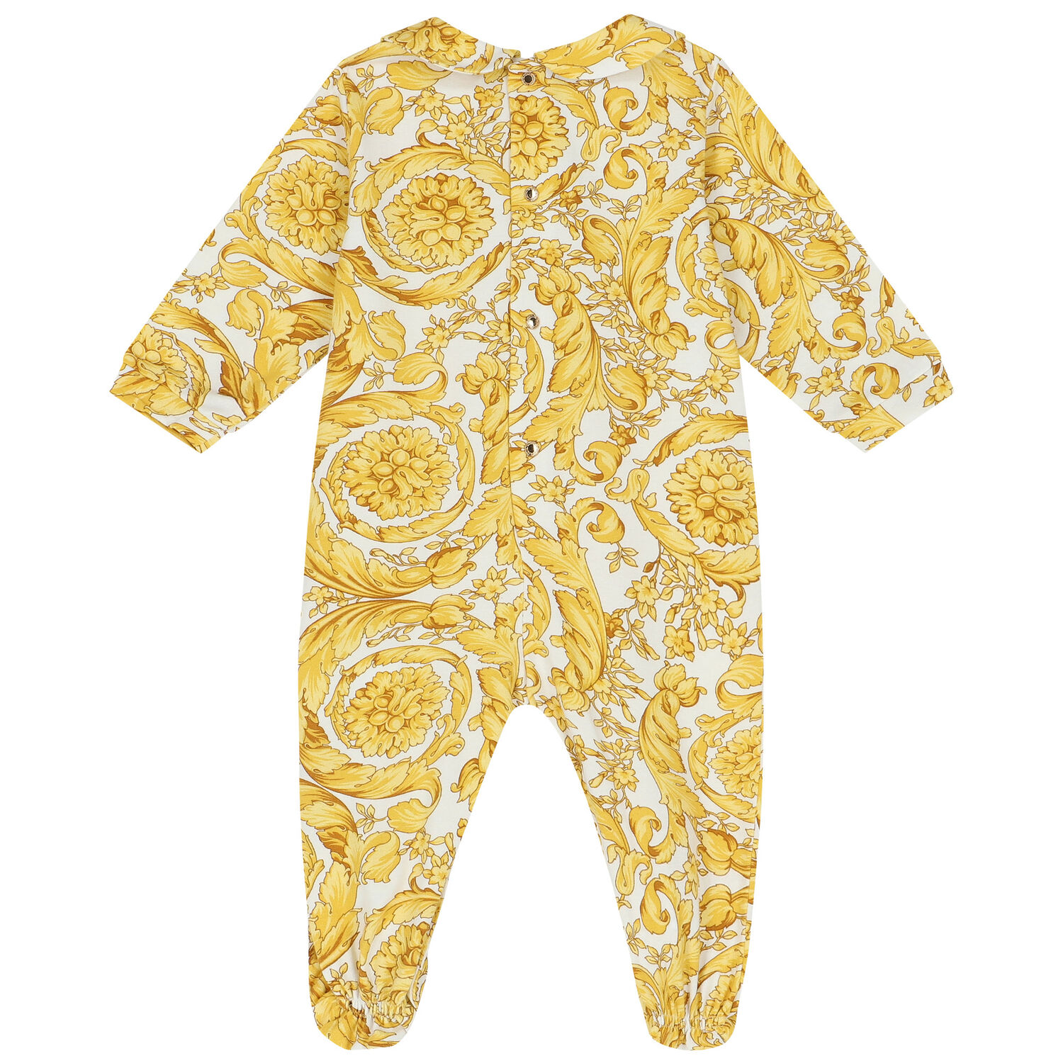 Ivory & Gold Barocco Babygrow Set, 1, hi-res