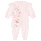 Baby Girls Pink Floral Babygrow, 1, hi-res