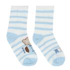 Baby Boys Blue & White Socks ( 4-Pack ), 3, hi-res
