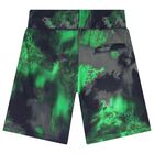 Boys Navy & Green Logo Shorts, 1, hi-res