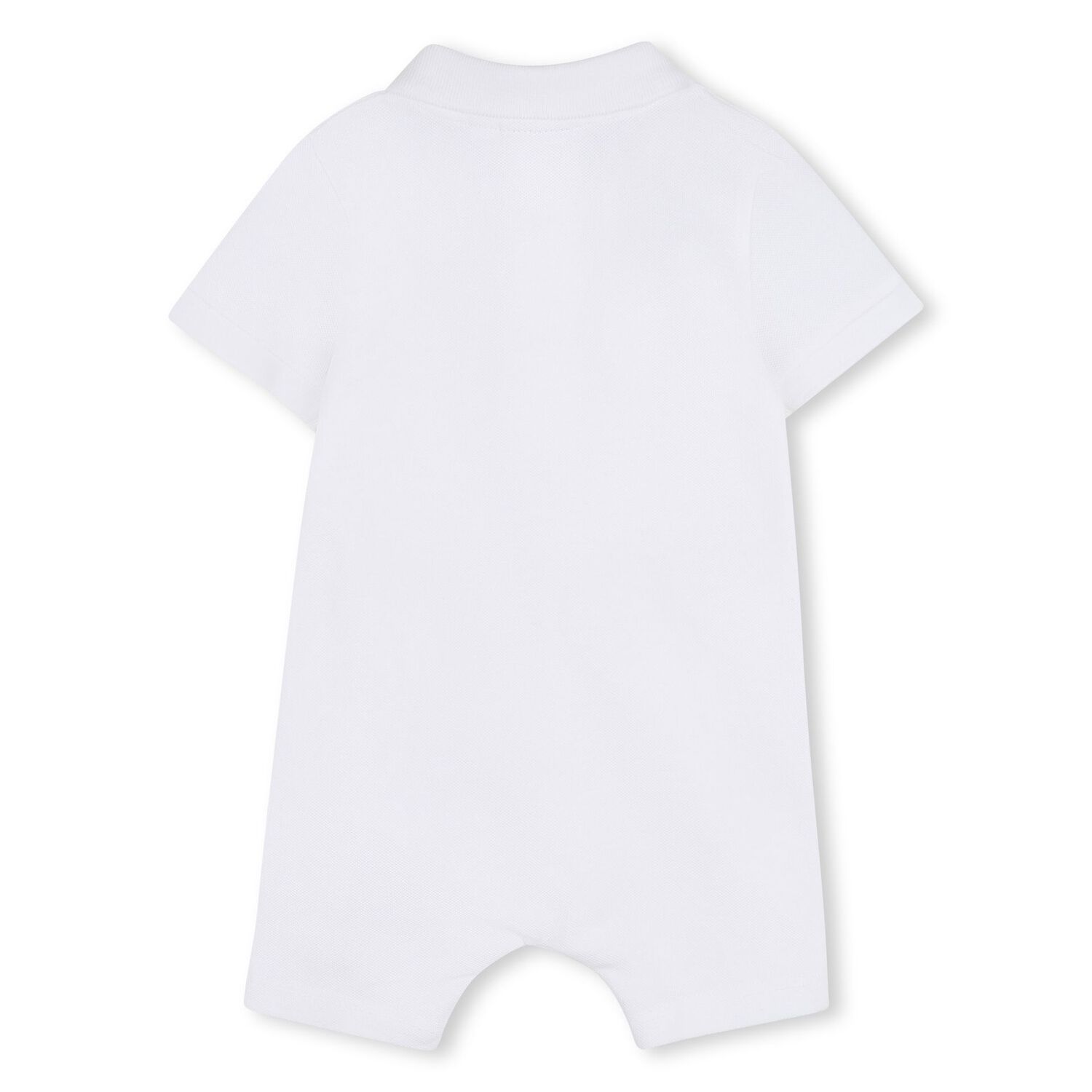 Baby Boys White Logo Romper, 1, hi-res