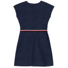 Girls Navy Logo Dress, 1, hi-res