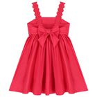 Girls Pink Pleated Satin Dress, 1, hi-res