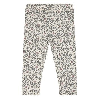 Baby Girls Ivory & Black Heart Leggings