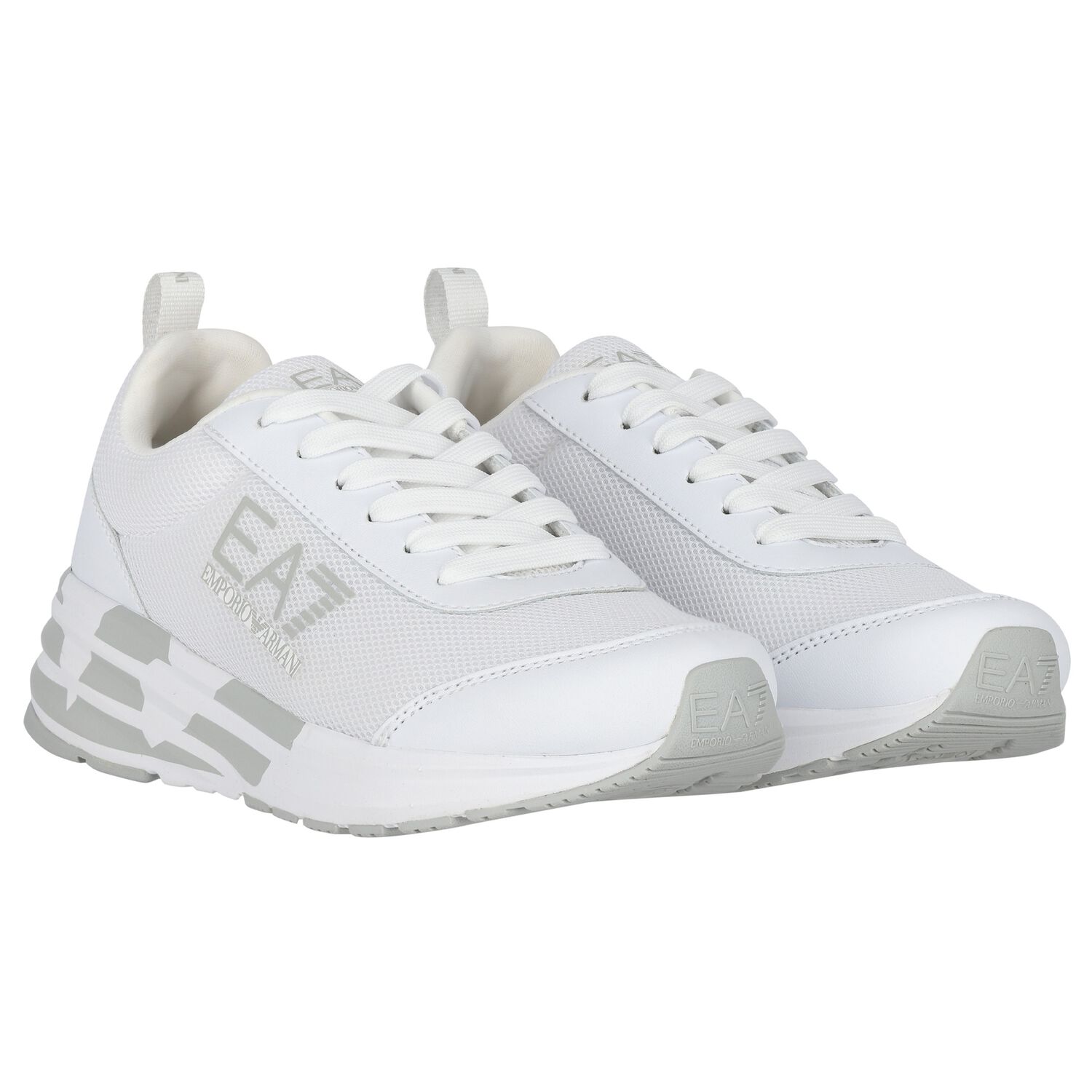 White Logo Trainers, 3, hi-res
