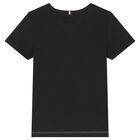 Boys Black & White Logo T-Shirt, 2, hi-res