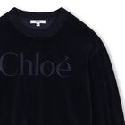 Girls Navy Blue Logo Sweatshirt, 1, hi-res