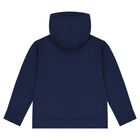 Boys Blue Logo Hooded Top, 1, hi-res