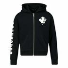 Boys Black Hooded Logo Top, 1, hi-res