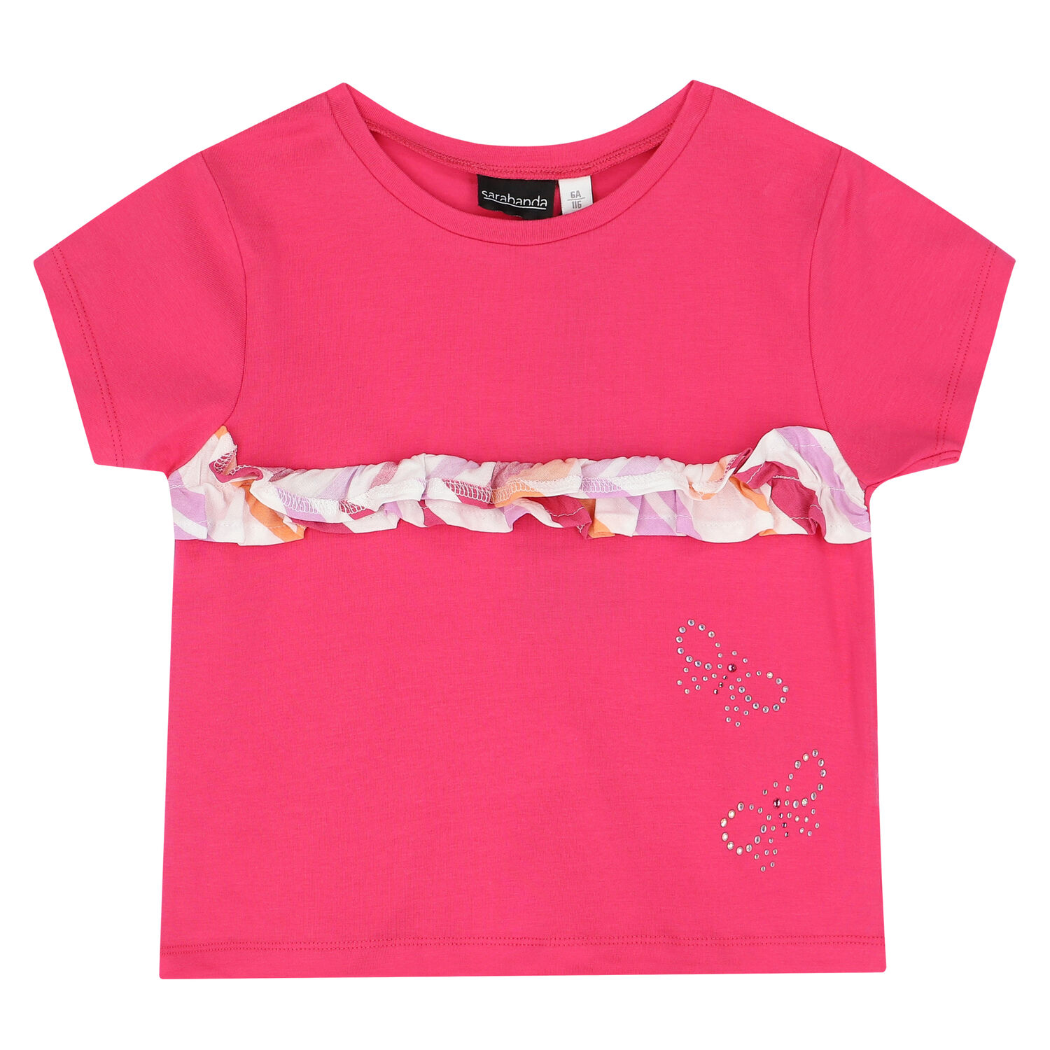 Girls Pink Striped Shorts Set, 1, hi-res