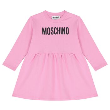 Younger Girls Pink Logo Dress