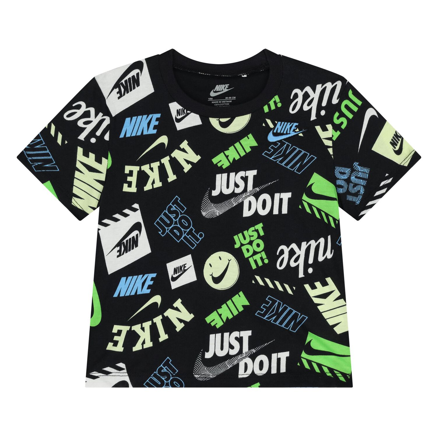 Younger Boys Black & Blue Logo Shorts Set, 1, hi-res