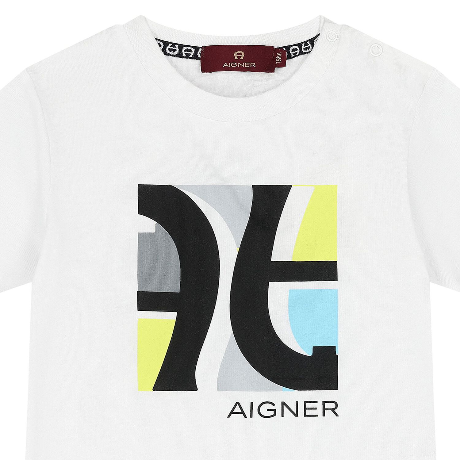 Younger Boys White Logo T-Shirt, 1, hi-res image number null
